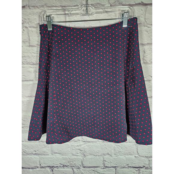 The Limited Womens Skirt Navy Blue Red Dot Mini A-Line Skirt Size Small Lined - Picture 7 of 7